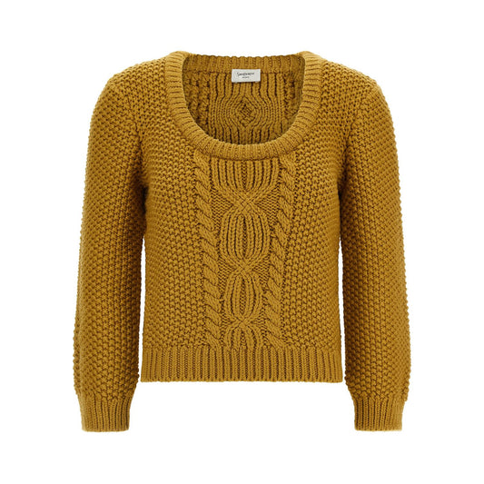 Saint Laurent Bicolor Wool Cardigan