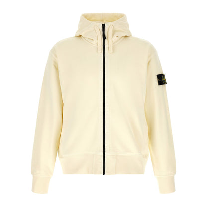 Stone Island White Cotton Sweatshirt