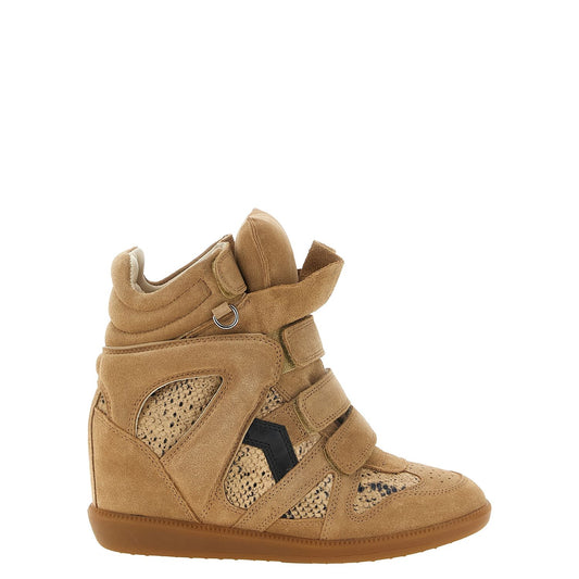 Isabel Marant Beige Cowhide Wedge Sandals