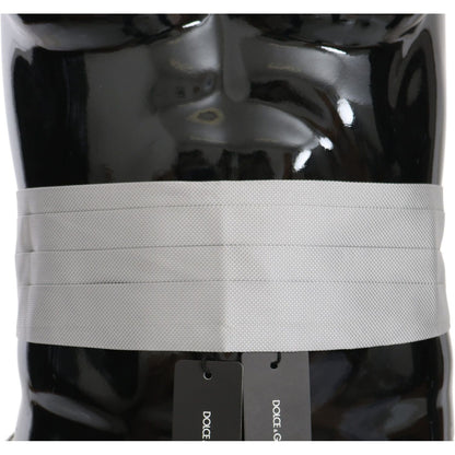 Dolce & Gabbana Gray Men Waist Belt 100% Silk Cummerbund