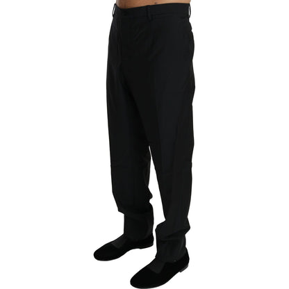 Dolce & Gabbana Black Dress Formal Trouser Men Wool Pants Jeans & Pants