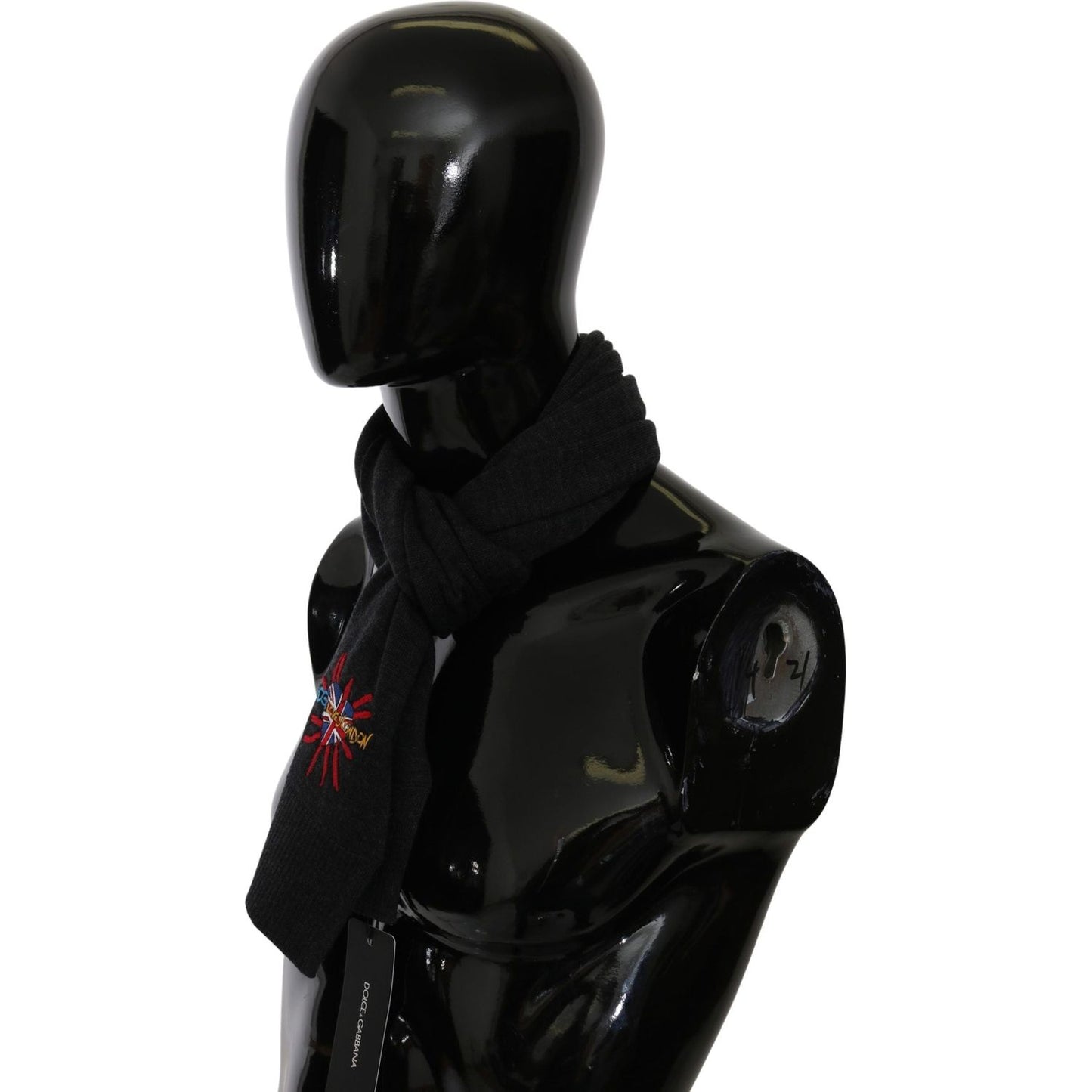 Dolce & Gabbana Gray #DGLovesLondon Wrap Shawl Wool Scarf Wool Wrap Shawls