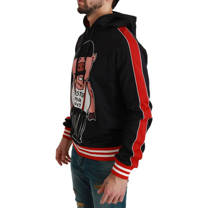 Dolce & Gabbana Black Pig of the Year Hooded Sweater