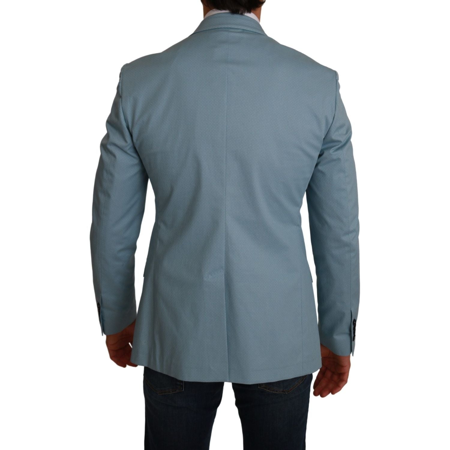Dolce & Gabbana Blue Slim Fit Coat Jacket MARTINI Blazer