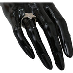 Nialaya Chic Silver CZ Crystal Women's Statement Ring Ring Nialaya Black
