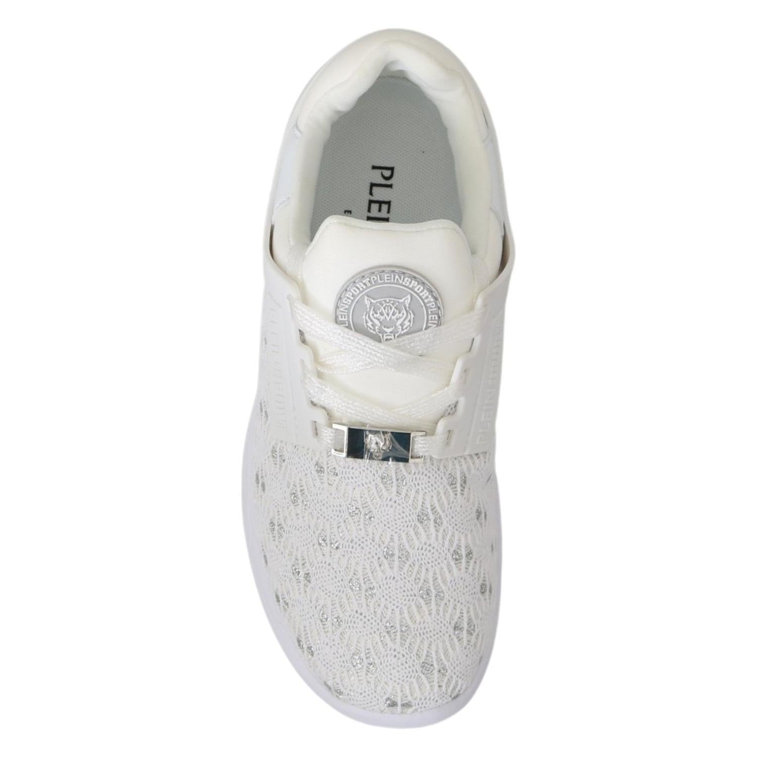 Philipp Plein White Polyester Casual Sneakers Shoes