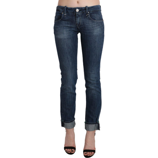 Acht Blue Washed Low Waist Skinny Denim Trouser