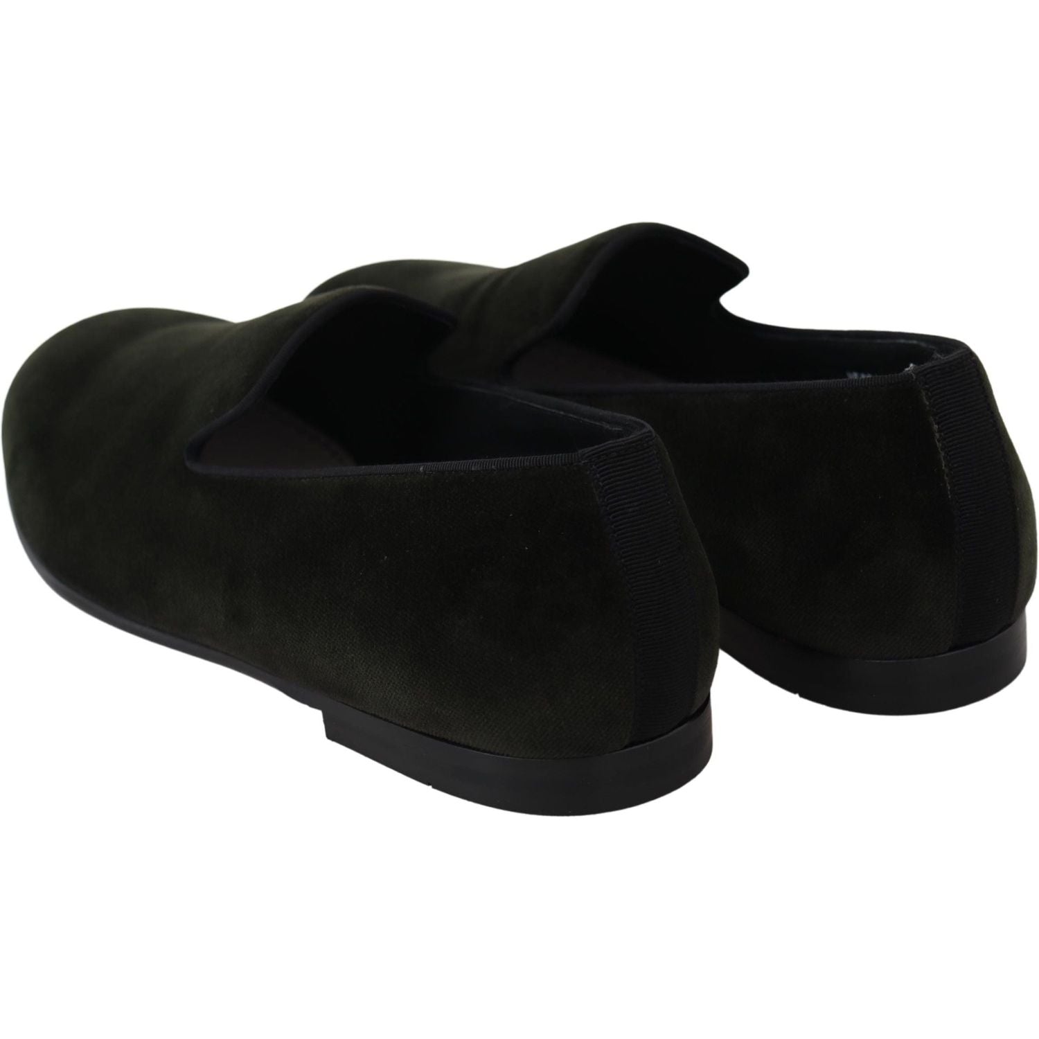 Dolce & Gabbana Green Velvet Slip On Mens Loafers Shoes
