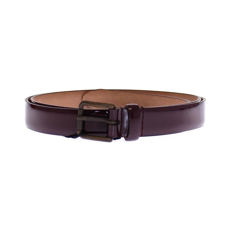 Dolce & Gabbana Purple Leather Logo Cintura Gürtel Belt Belt