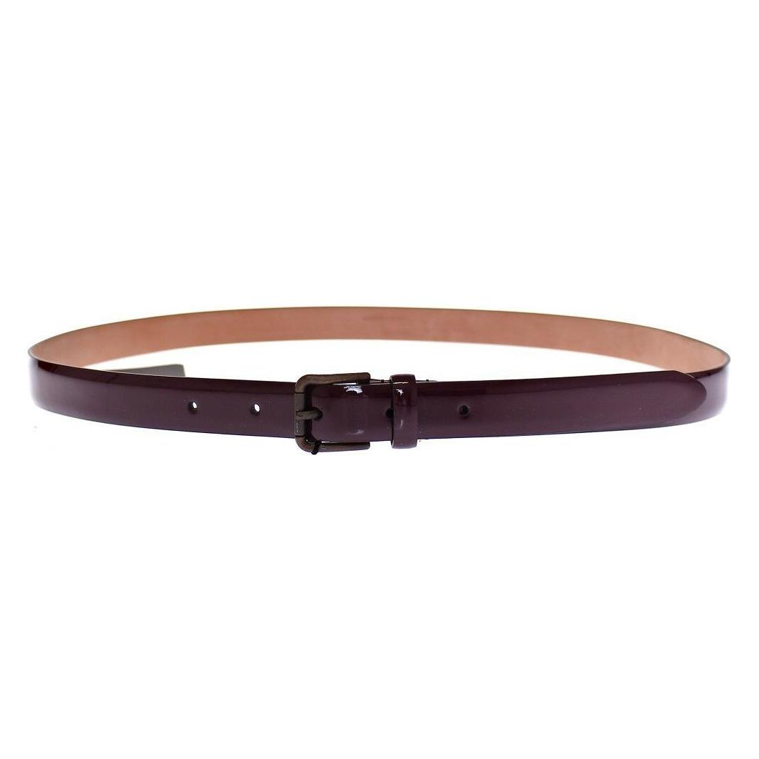 Dolce & Gabbana Purple Leather Logo Cintura Gürtel Belt Belt