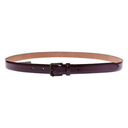 Dolce & Gabbana Purple Leather Logo Cintura Gürtel Belt Belt