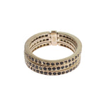 Nialaya Chic Silver & Black CZ Crystal Ring Ring Nialaya Rosy Brown