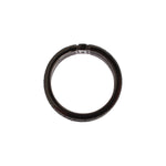 Nialaya Elegant Black Rhodium Silver Crystal Ring Ring Nialaya Dark Slate Gray