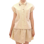 Andrea Incontri Elegant Beige Blouse Tank Top Andrea Incontri Tan