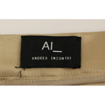 Andrea Incontri Elegant Silk Pleated Knee-Length Skirt Andrea Incontri Rosy Brown
