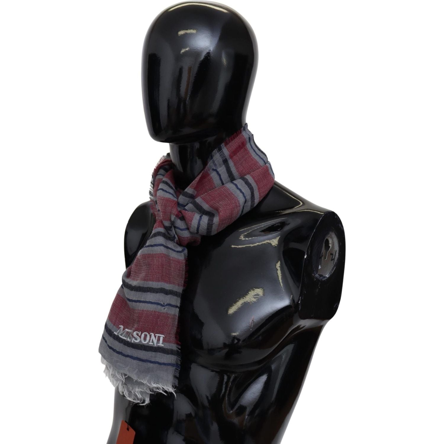 Missoni Multicolor Striped Wool Blend Unisex Neck Wrap Scarf