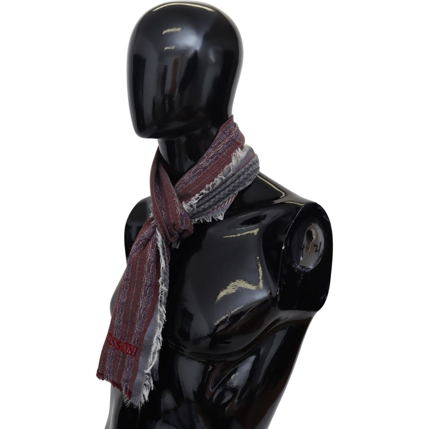 Missoni Multicolor Wool Striped Unisex Neck Wrap Shawl Scarf