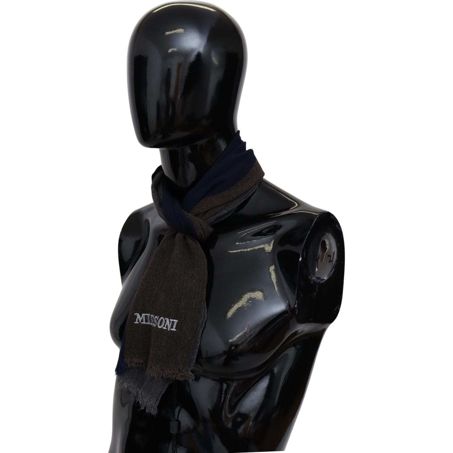 Missoni Multicolor Striped Wool Unisex Wrap Fringes Scarf