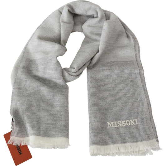 Missoni Beige 100% Wool Unisex Neck Wrap Scarf