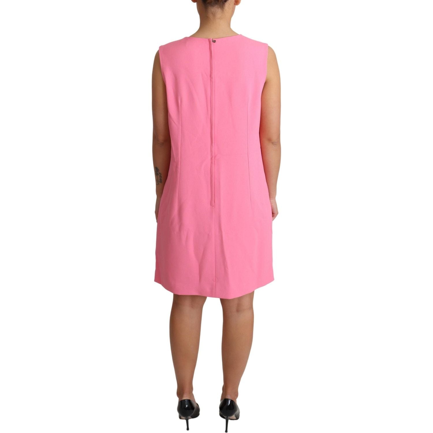 Dolce & Gabbana Pink Shift Sleeveless Knee Length Dress
