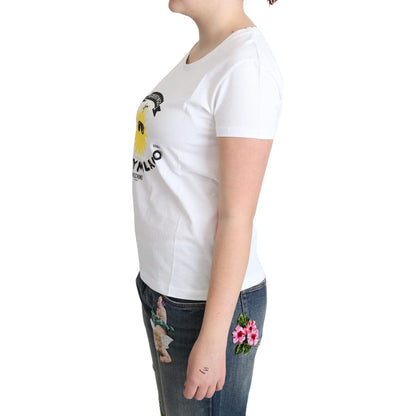 Moschino White Cotton Sunny Milano Print T-shirt