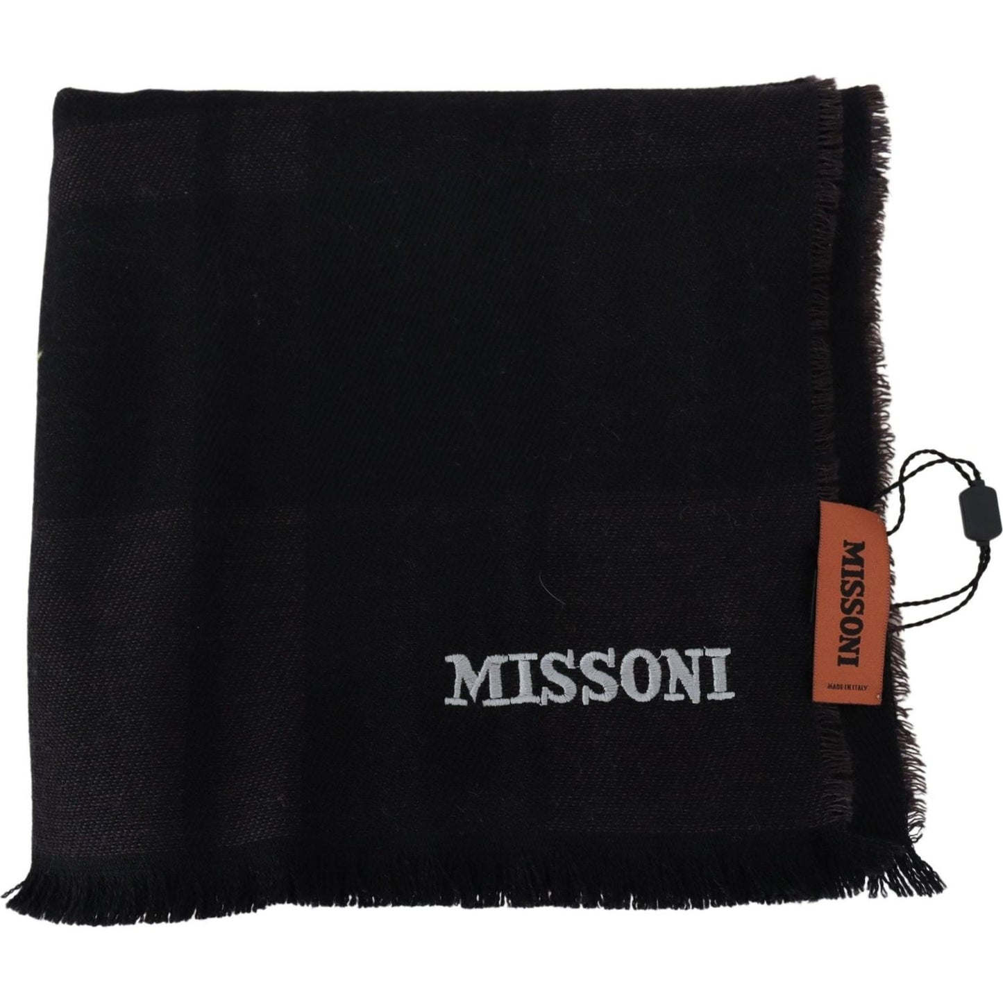 Missoni Black 100% Wool Unisex Neck Wrap Scarf