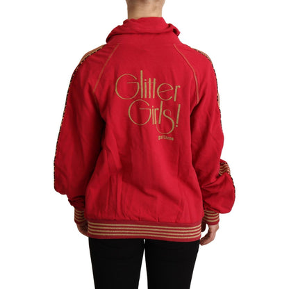 John Galliano Red Full Zip Jacket Sweatshirt Hooded Sweater
