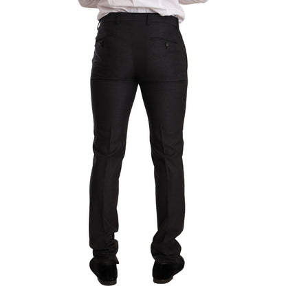 Dolce & Gabbana Gray Wool MARTINI Slim Fit Set Suit Suit