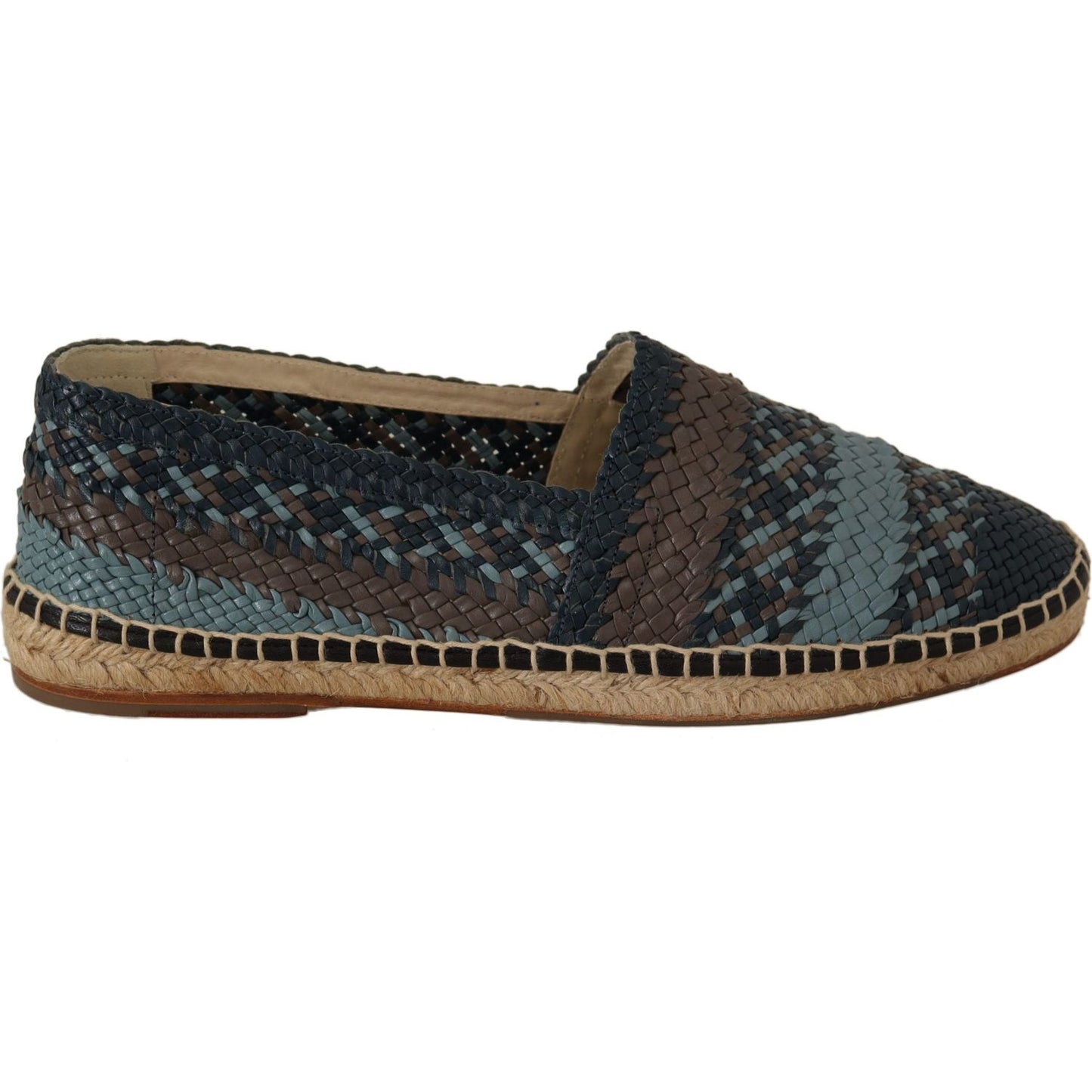 Dolce & Gabbana Blue Gray Slip On Buffalo Espadrille Shoes MV980 -40