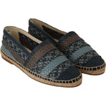 Dolce & Gabbana Blue Gray Slip On Buffalo Espadrille Shoes MV980 -40