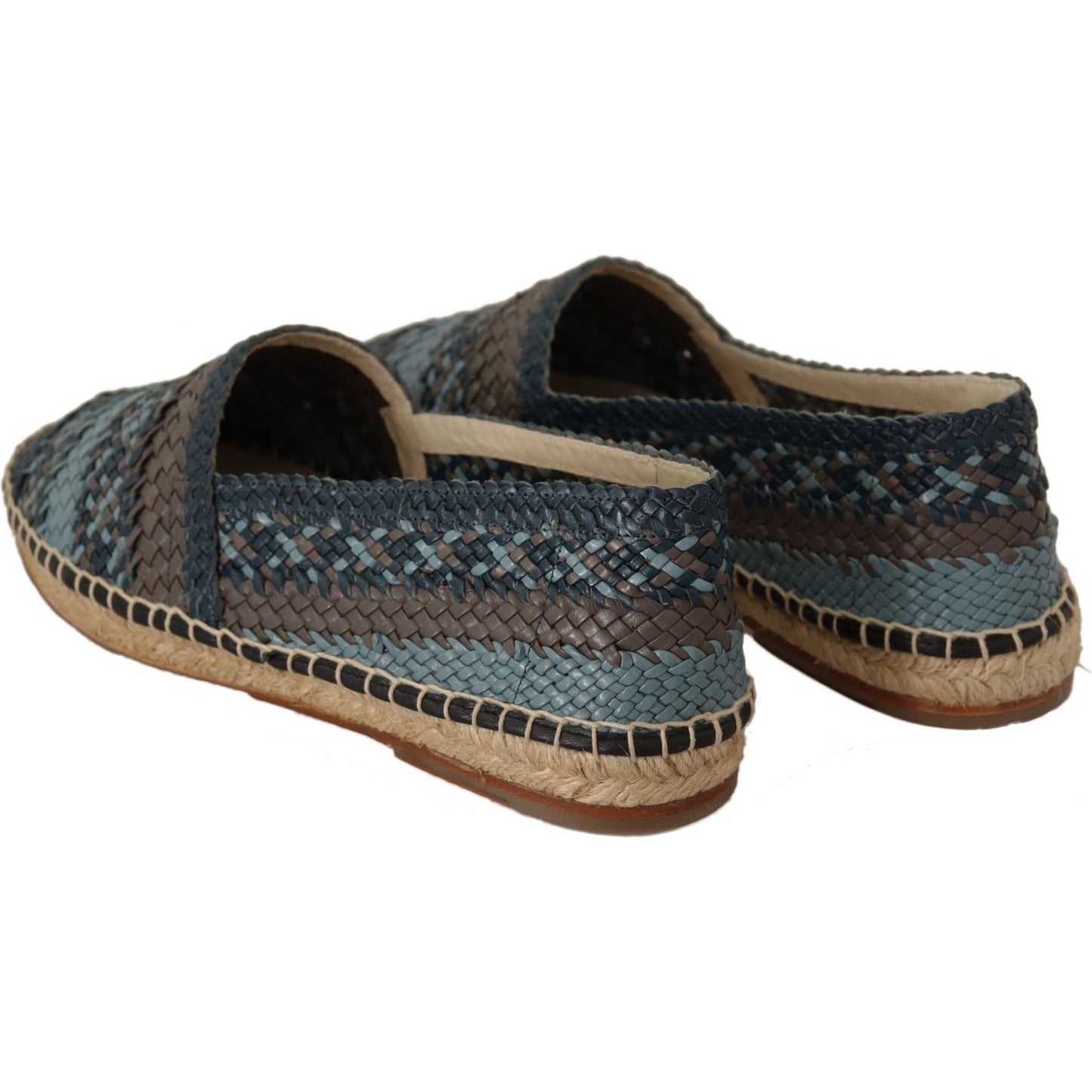Dolce & Gabbana Blue Gray Slip On Buffalo Espadrille Shoes MV980 -40
