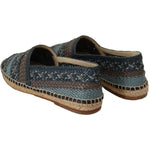 Dolce & Gabbana Blue Gray Slip On Buffalo Espadrille Shoes MV980 -40