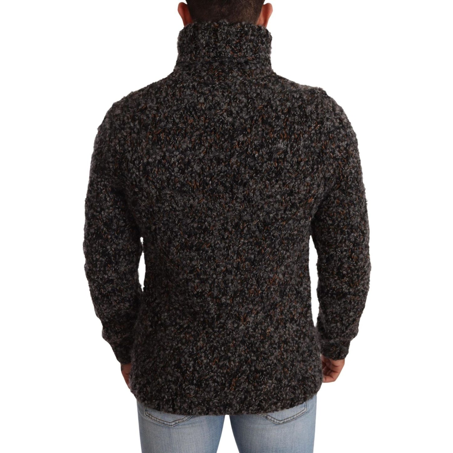 Dolce & Gabbana Gray Wool Blend Turtleneck Pullover Sweater