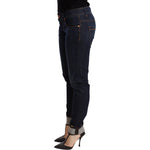 Acht Chic Dark Blue Skinny Jeans WOMAN TROUSERS Acht Black