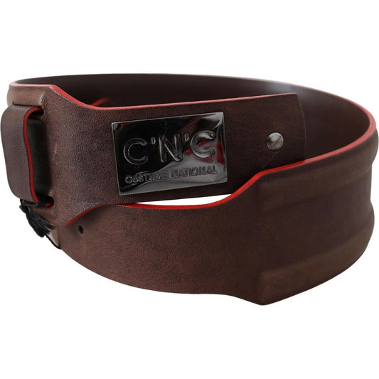 Costume National Dark Brown Genuine Leather Belt WOMAN BELTS