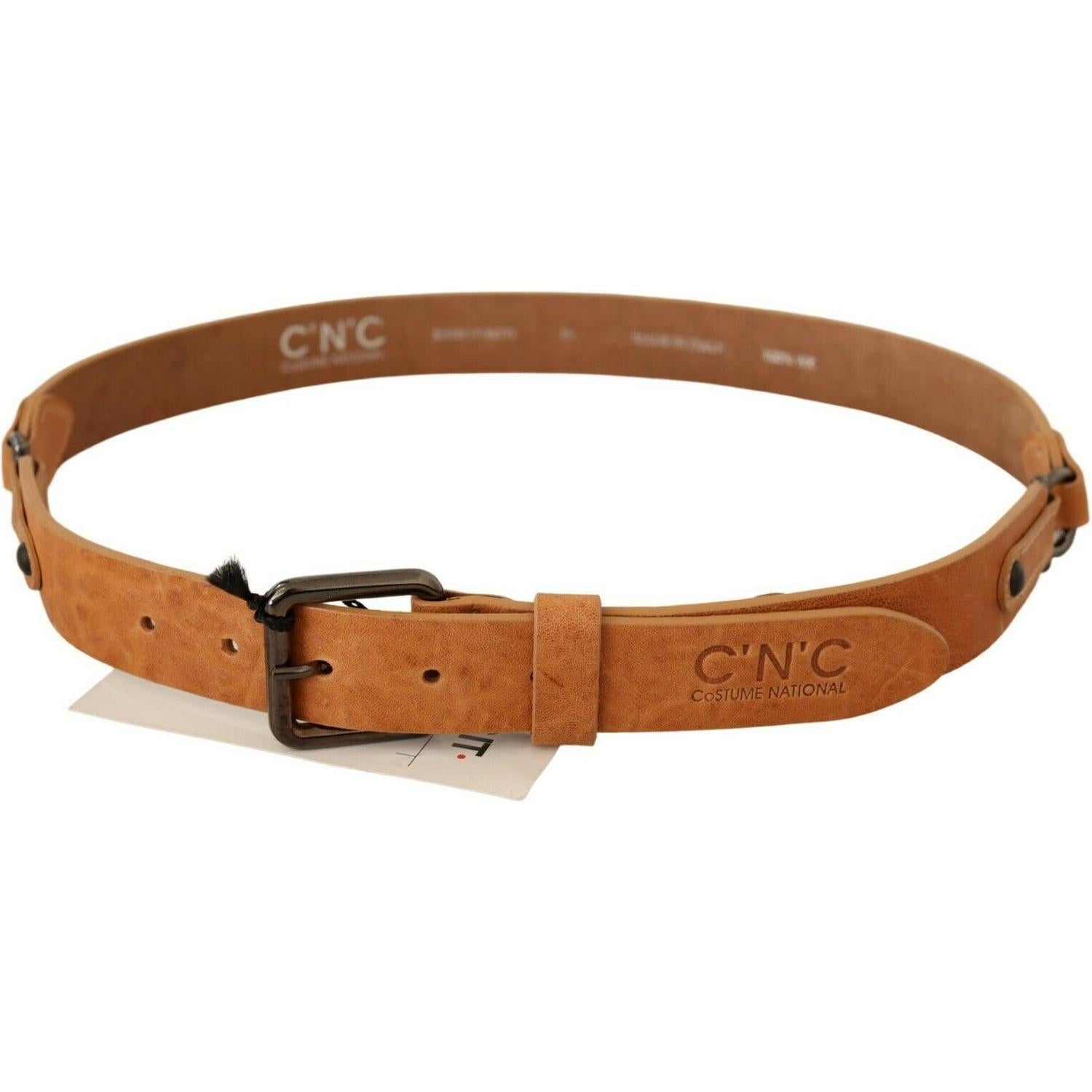 Costume National Light Brown Buckle Waist Belt