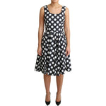 Dolce & Gabbana Black Polka Dotted Cotton A-Line Dress DR2754-40