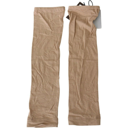 Scervino Street BeigeViscose Women SleevesArm Warmer Gloves
