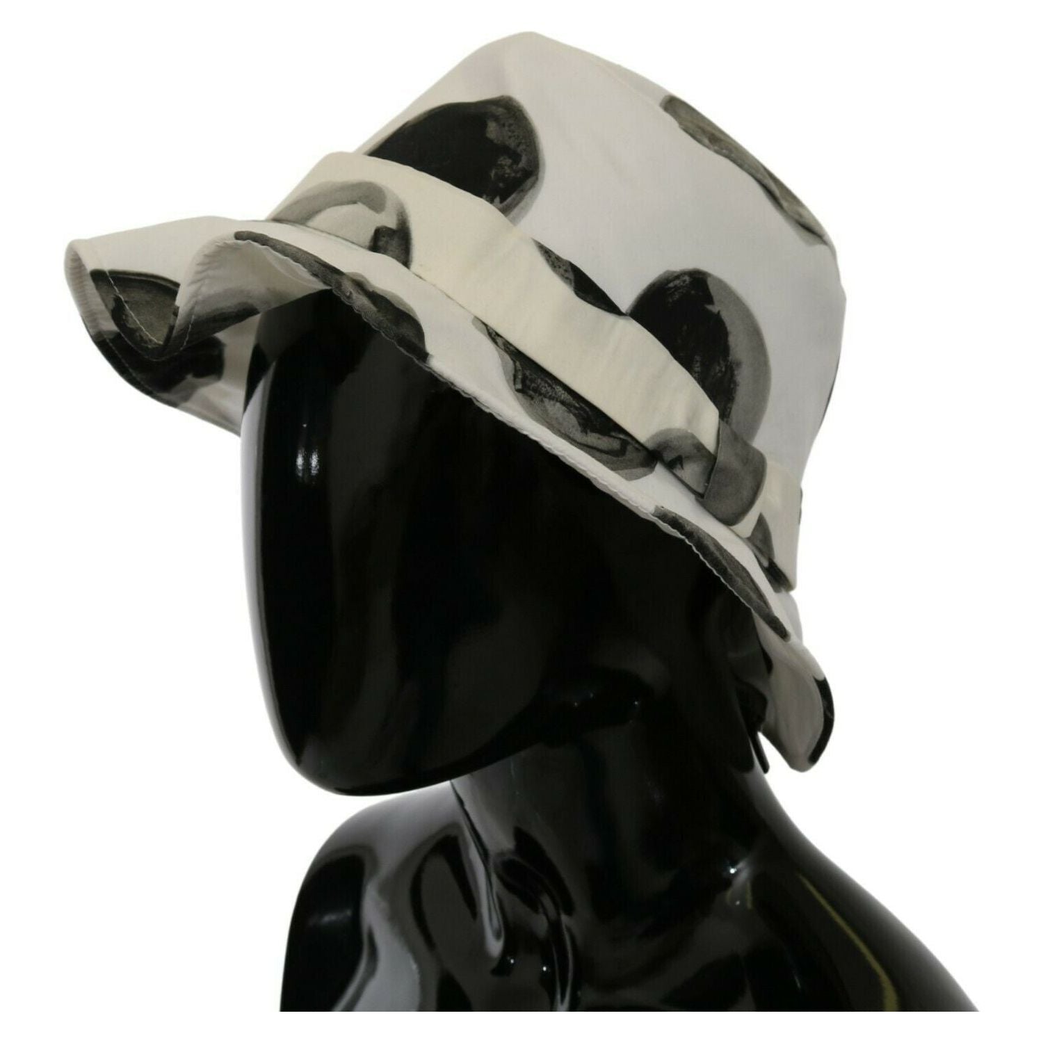 Dolce & Gabbana White Cotton Big Polka Dot Pattern Bucket Hat
