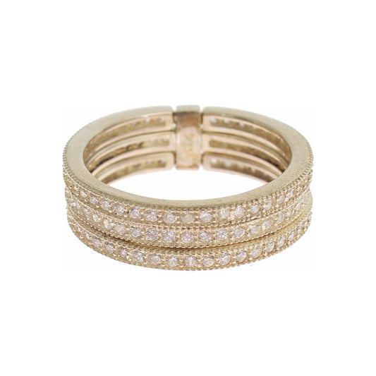 Nialaya Silver Womens Clear CZ 925 Sterling Ring Ring