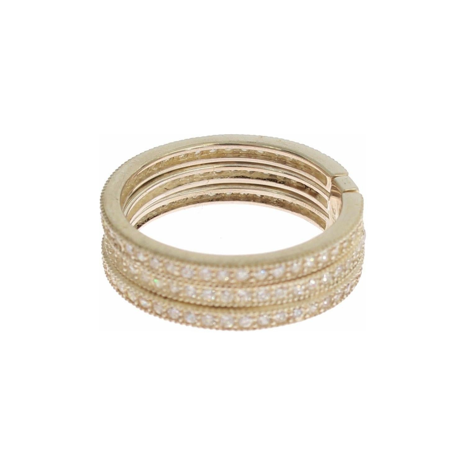 Nialaya Silver Womens Clear CZ 925 Sterling Ring