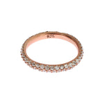 Nialaya Chic Pink Crystal-Encrusted Silver Ring Ring Nialaya Rosy Brown