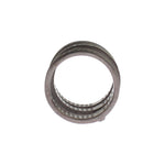 Nialaya Chic Black Crystal Sterling Silver Ring Ring Nialaya Dim Gray