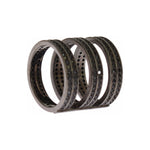 Nialaya Chic Black Crystal Sterling Silver Ring Ring Nialaya Dark Slate Gray