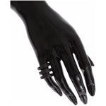 Nialaya Chic Black Crystal Sterling Silver Ring Ring Nialaya Black