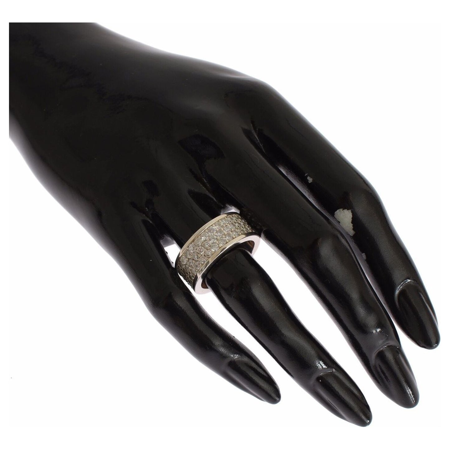 Nialaya Silver Womens CZ 925 Sterling Ring Ring