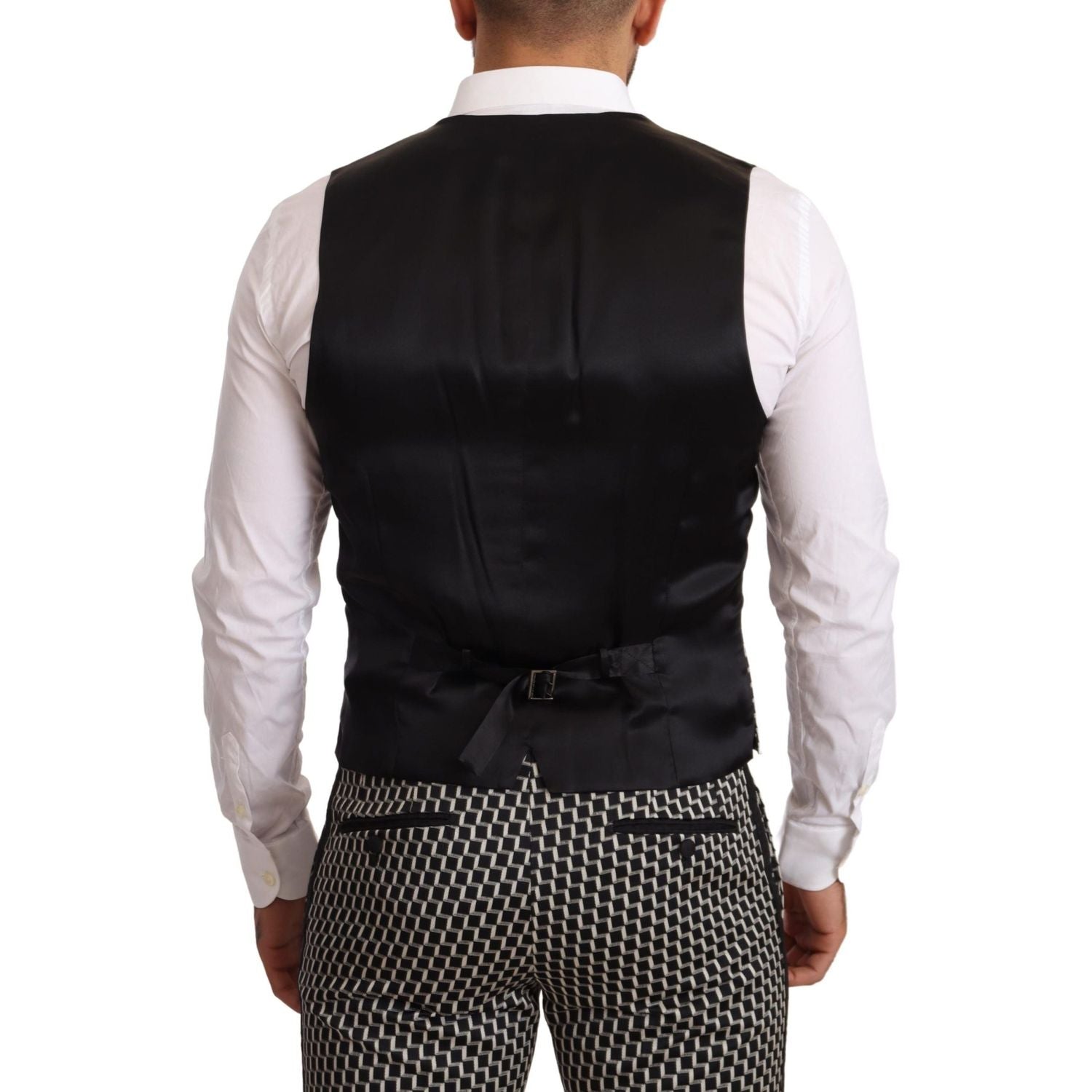 Dolce & Gabbana Black White Check 3 Piece Set MARTINI Suit