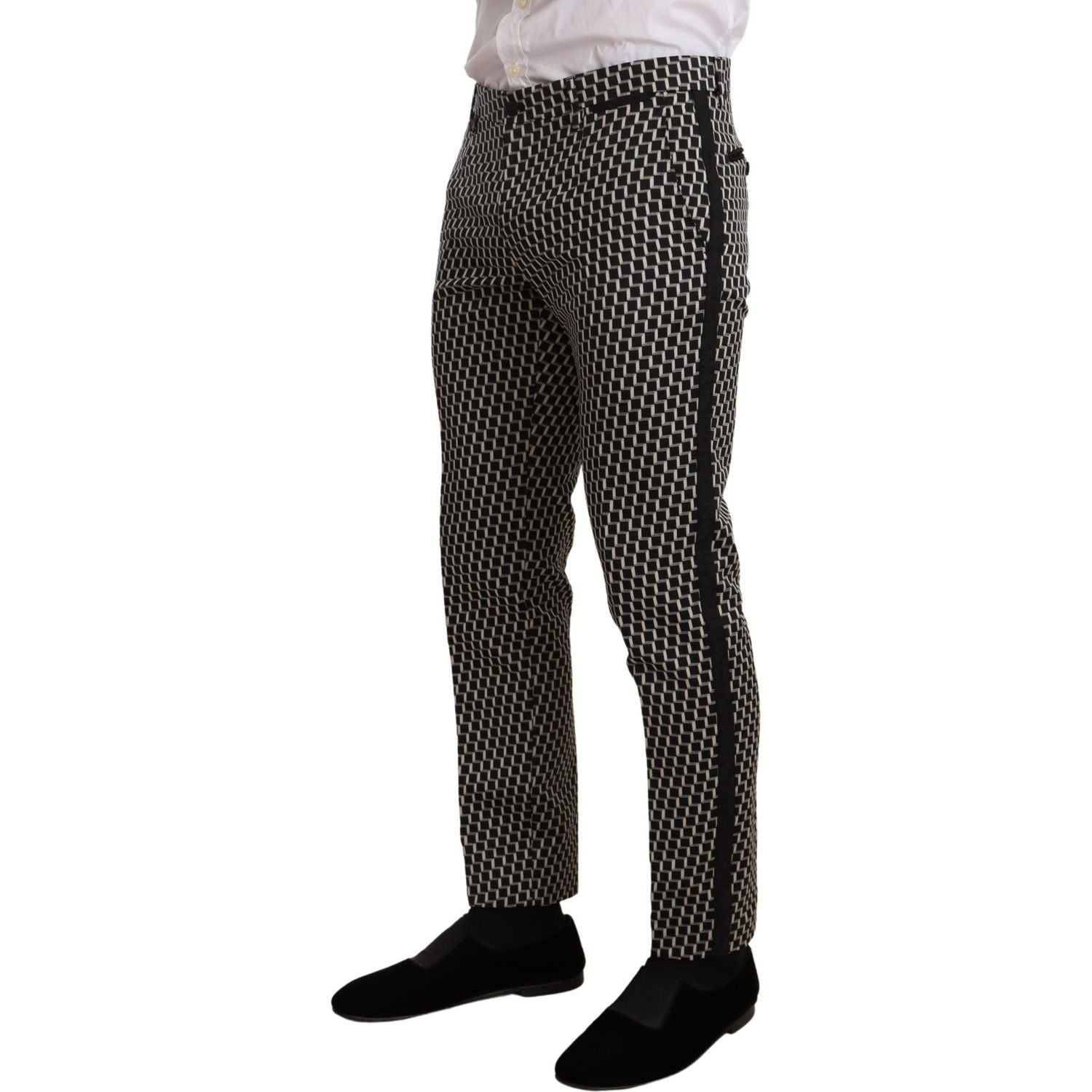 Dolce & Gabbana Black White Check 3 Piece Set MARTINI Suit