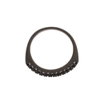 Nialaya Elegant Black Crystal Sterling Silver Ring Ring Nialaya Dark Slate Gray