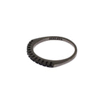 Nialaya Elegant Black Crystal Sterling Silver Ring Ring Nialaya Dark Slate Gray